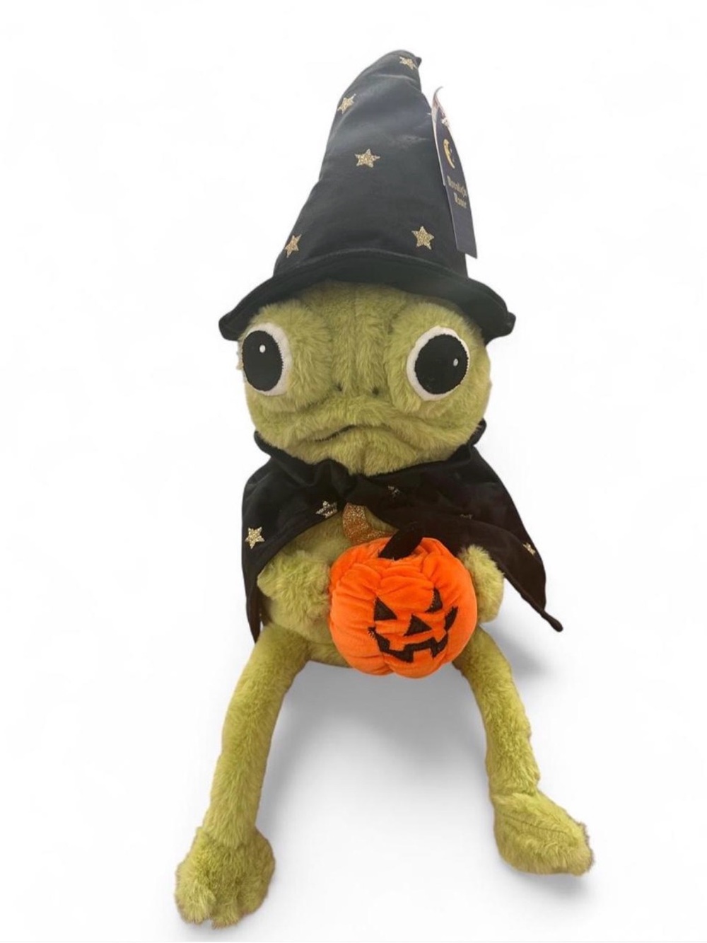 NEW 2026 Moonlight Manor Halloween Frog Wizard with Pumpkin